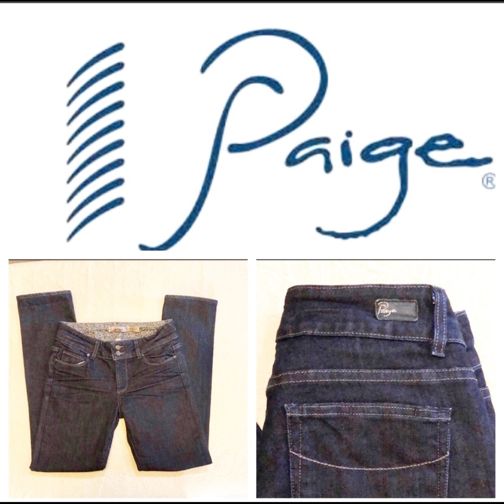Paige Premium Jeans Straight Leg size 28 Dark Wash